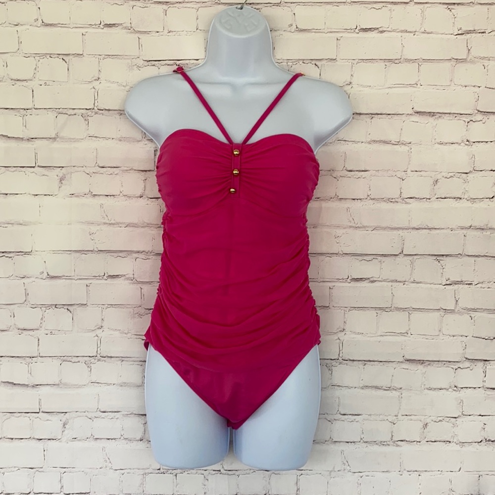 Lauren Ralph Lauren fuchsia pink mesh bikini size 10